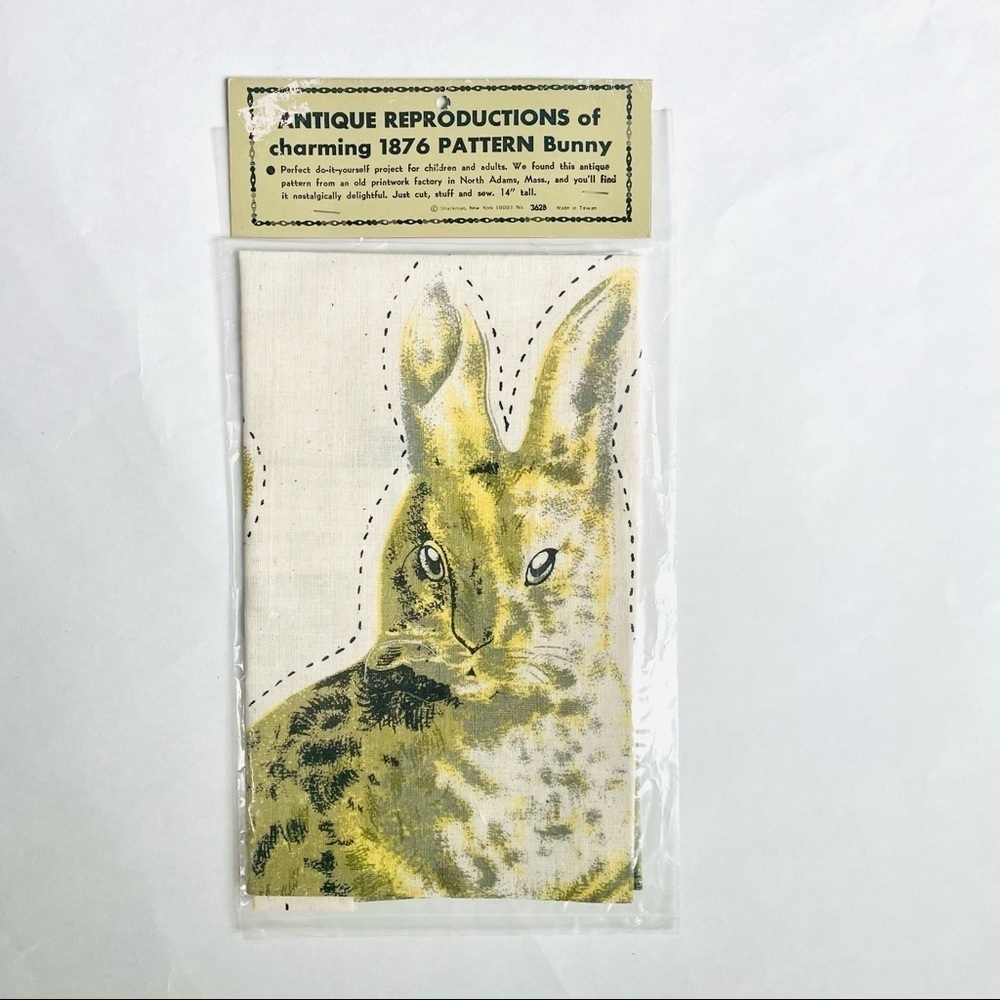 Vintage Antique Reproduction of Charming 1876 Pattern Bunny DIY Stuffed Rabbit